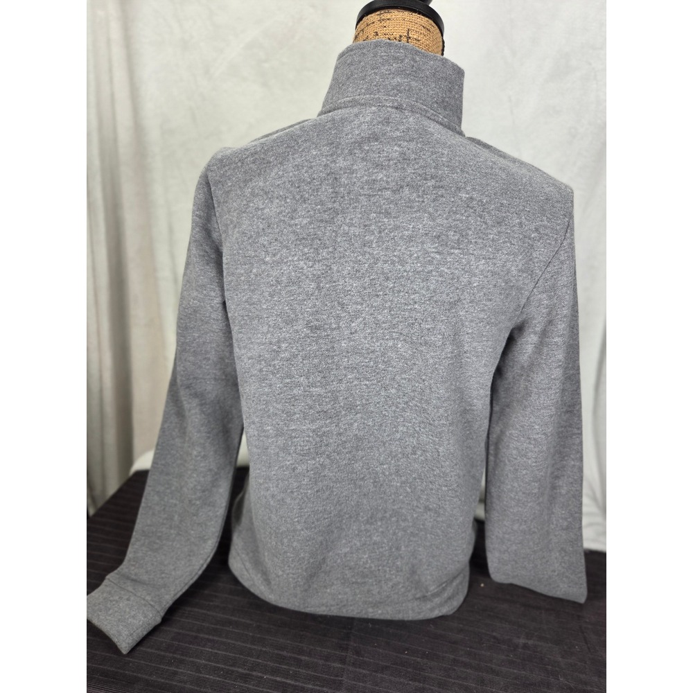 Tek Gear Fleece Pullover Women XL Gray Neon Yellow Excellent 1/4 Zip Active